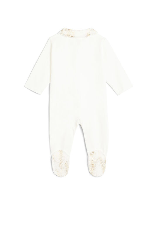 JU White RC Monogram baby grow MILKY WHITE JJT80B-JV025