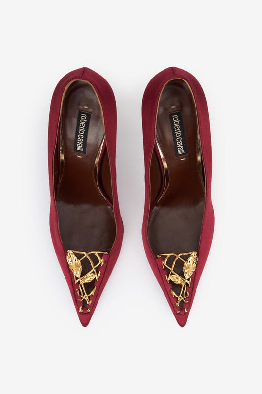 RC Burgundy Pumps With Leaf Insert RC Burgundy Pumps With Leaf Insert Red VWS002-FL113