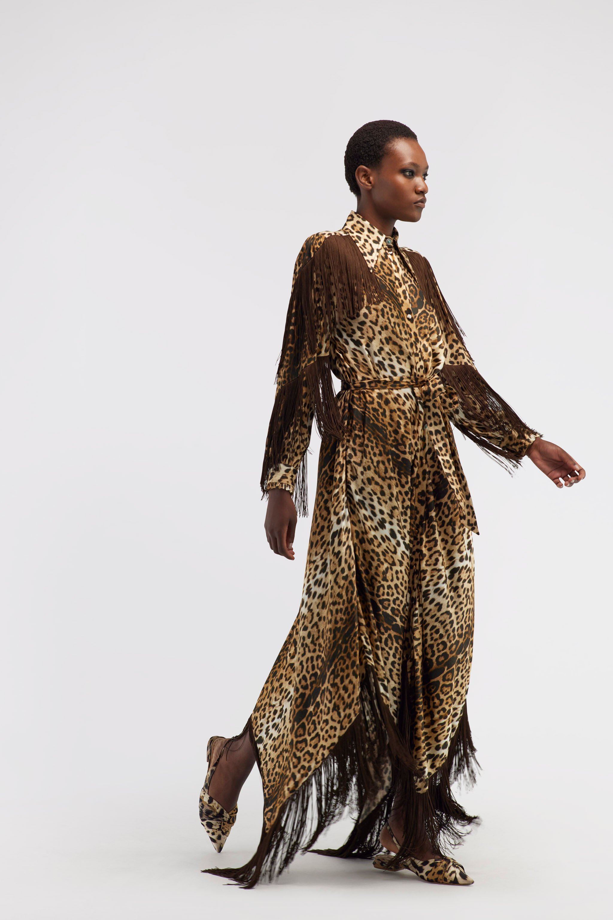 RC Fringe long dress Light brown RKT120-SZH26