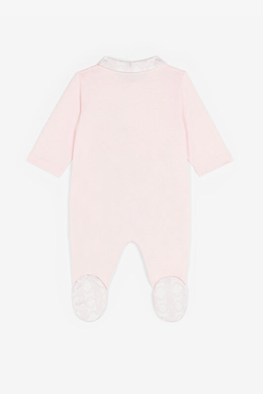 JU RC Monogram-Embroidered Babygrow Set JU RC Monogram-Embroidered Babygrow Set Pink RJT840-JD001