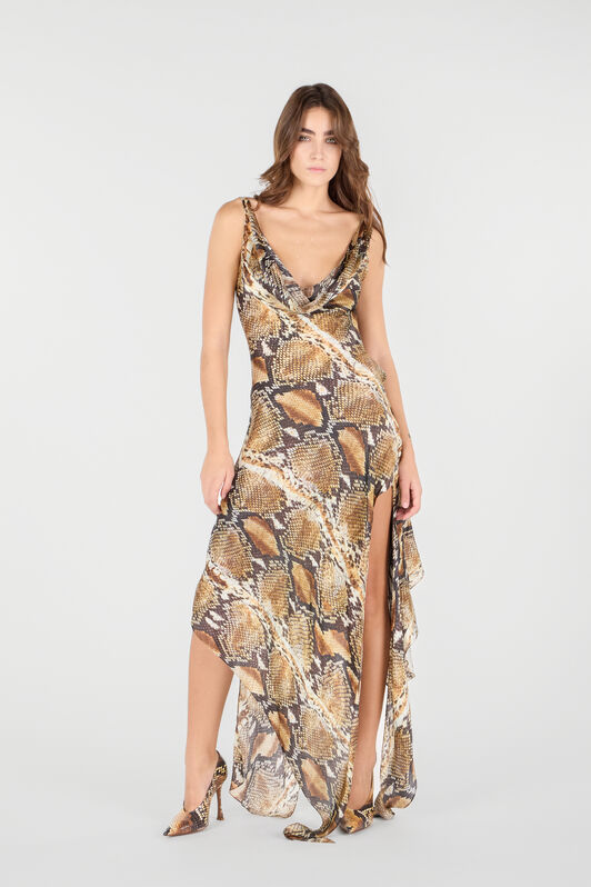 RC Female Silk Dress Brown UWT132-CTN93