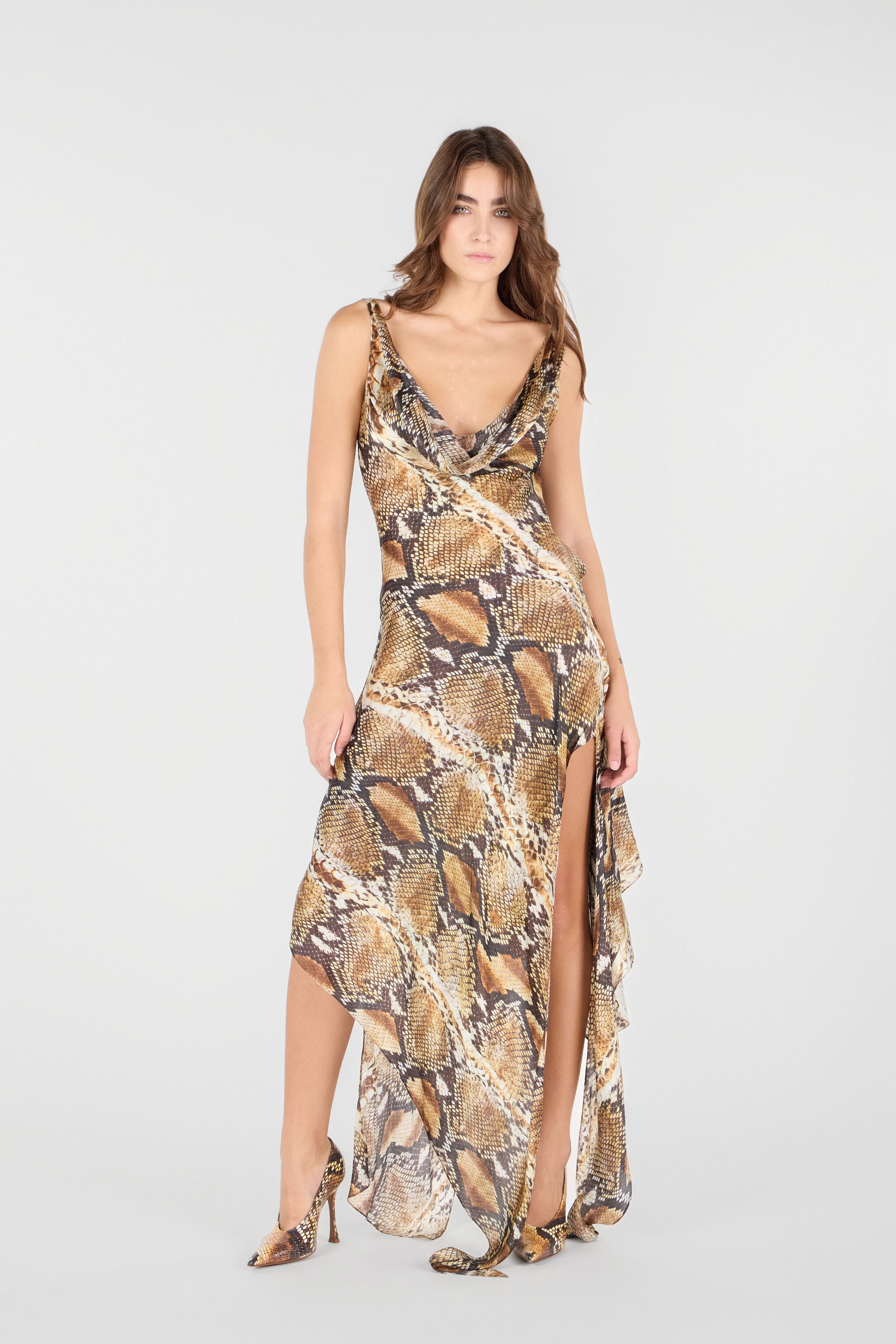 RC Female Silk Dress Brown UWT132-CTN93