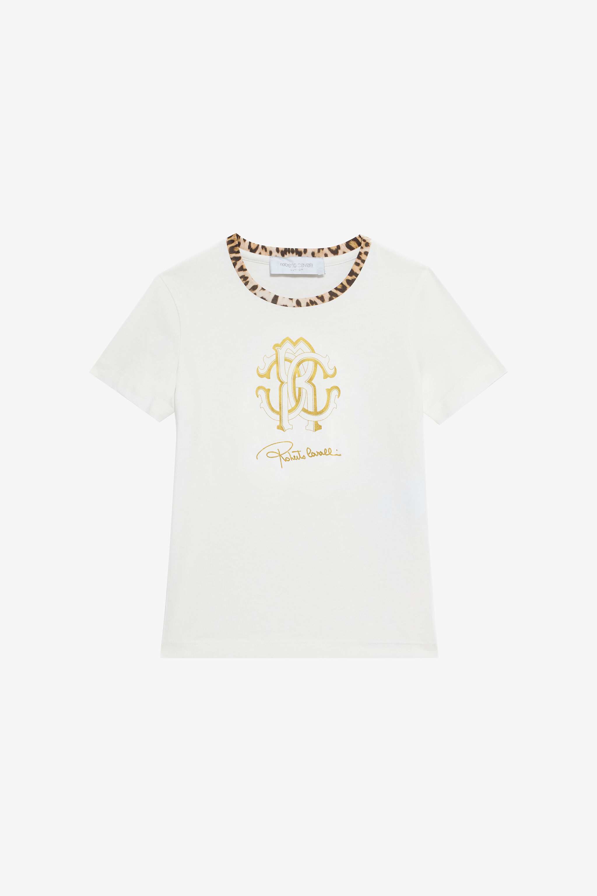 JU Milk White T-Shirt with RC Monogram MILKY WHITE VJT62H-JD001