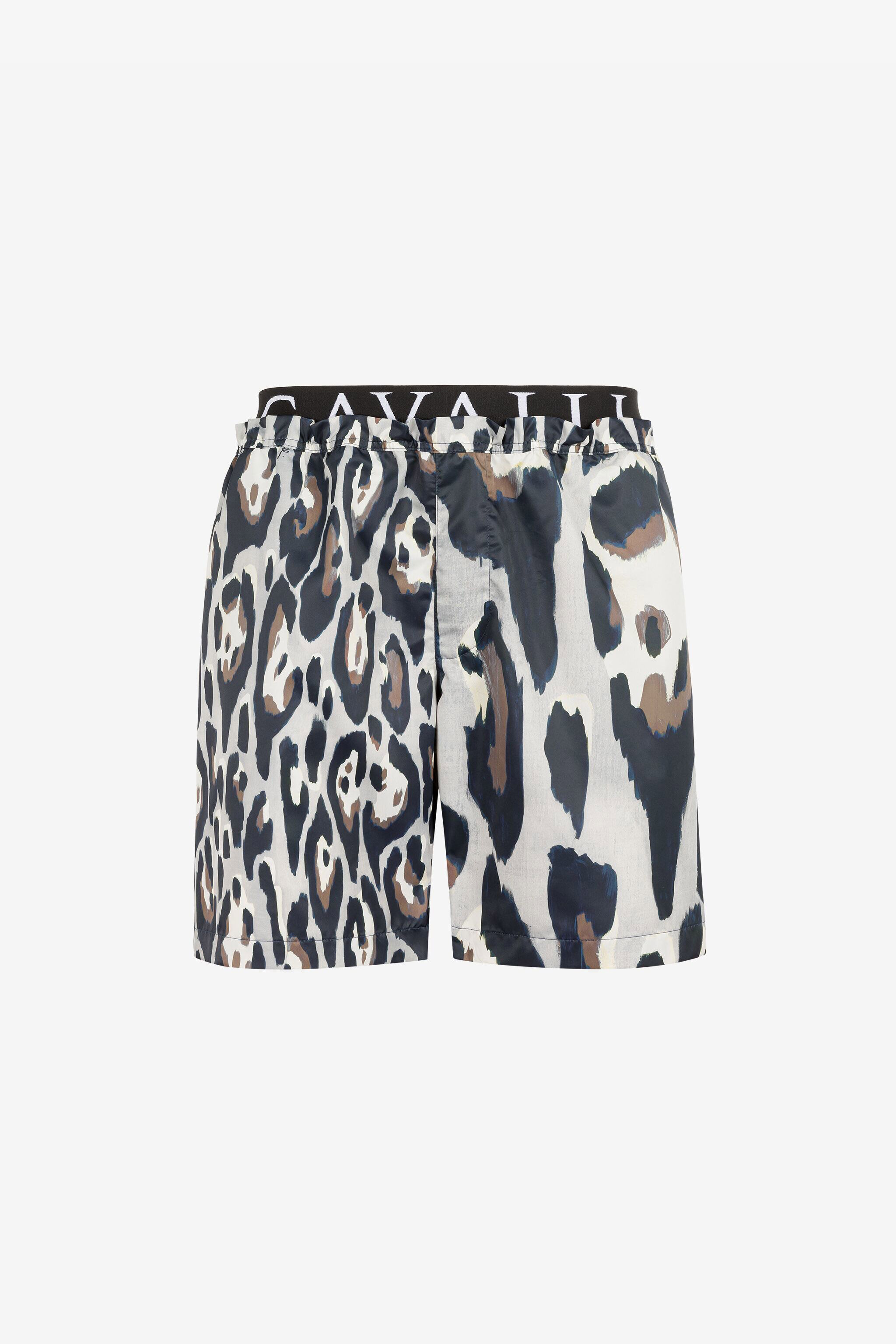 RC Abstract-print swim shorts Gray QRH00L-5RF54