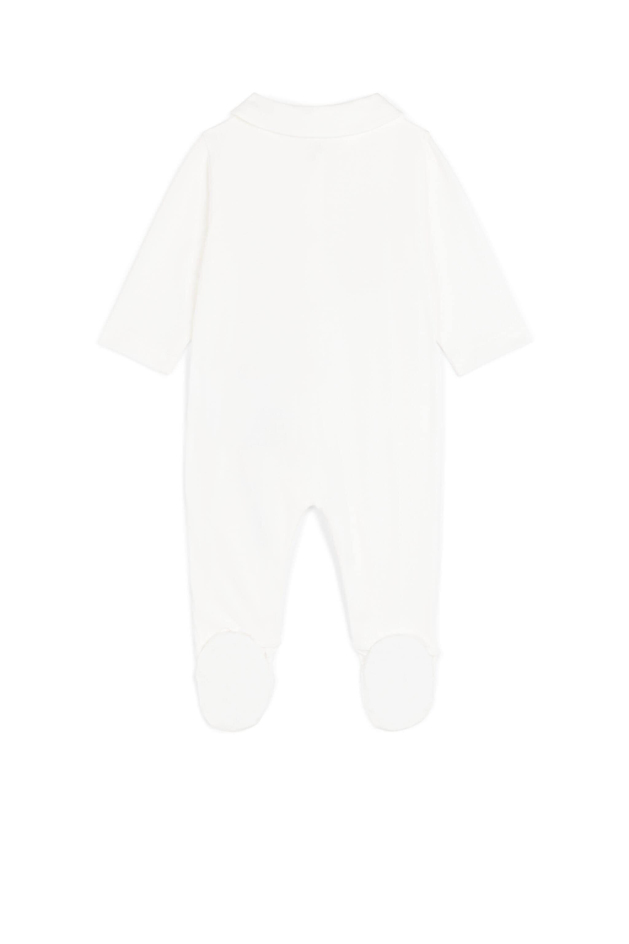 JU RC Monogram-Print Babygrow MILKY WHITE/GOLD MJT80C-JV025