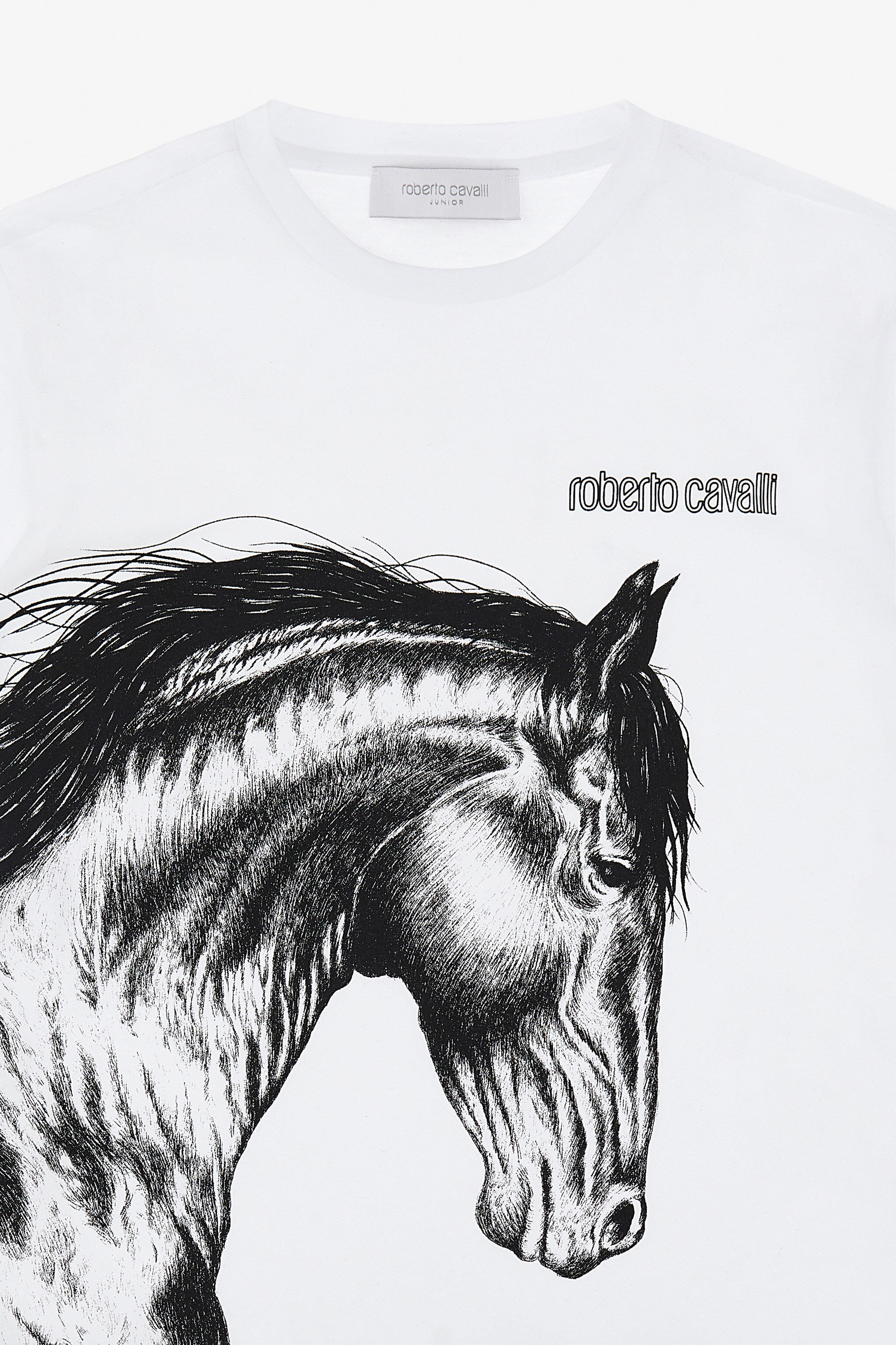 JU Camiseta Con Caballo Y Logotipo Blanco TJT60S-JD001