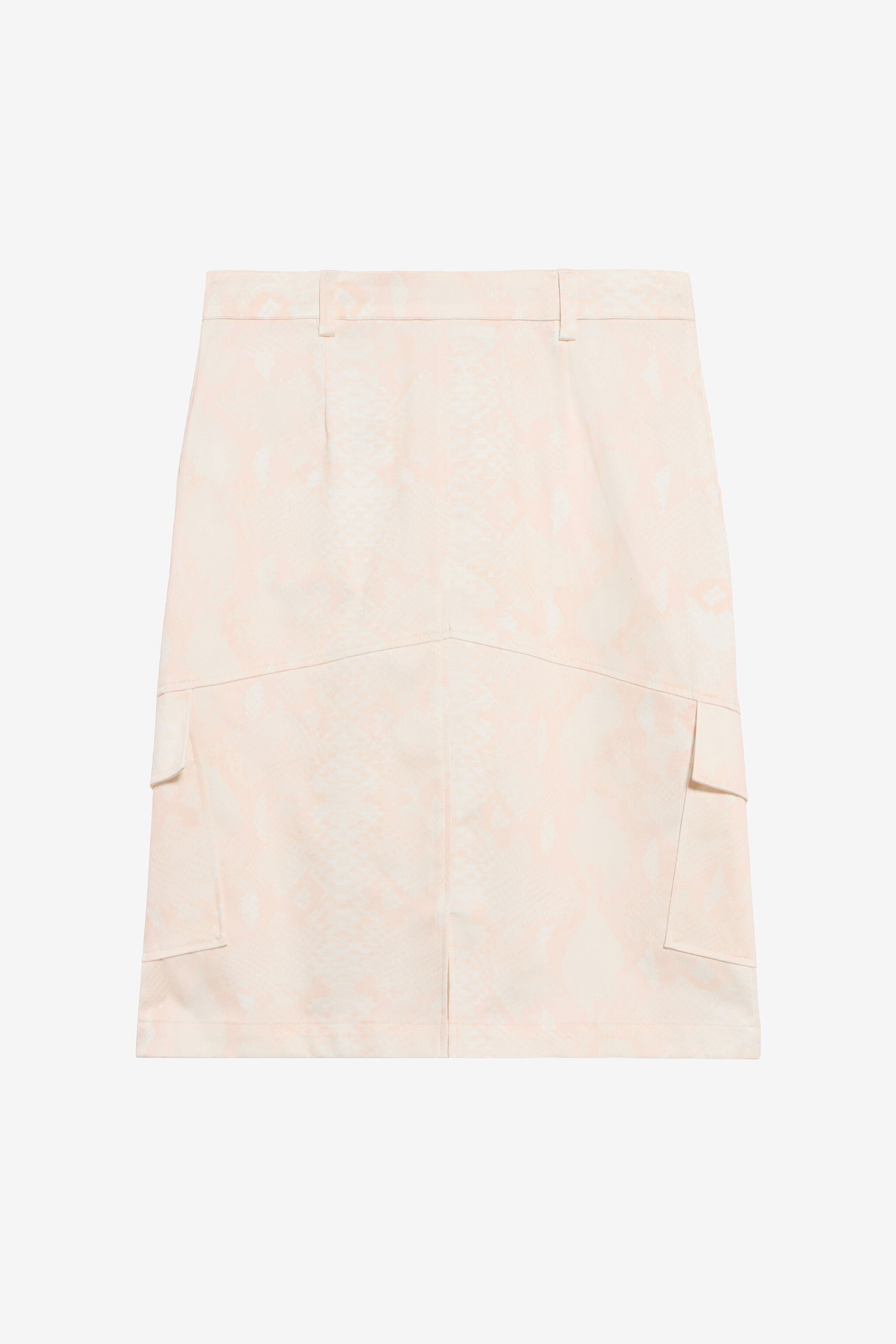 JU Python Print Skirt LIGHT ROSE UJT30A-6SO53