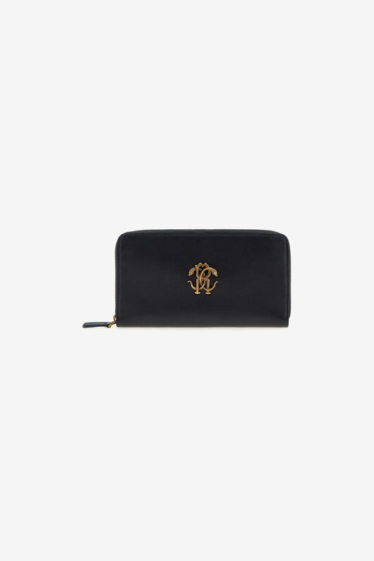 RC Wallet with Monogram RC and zip Schwarz SKA001-PZ172