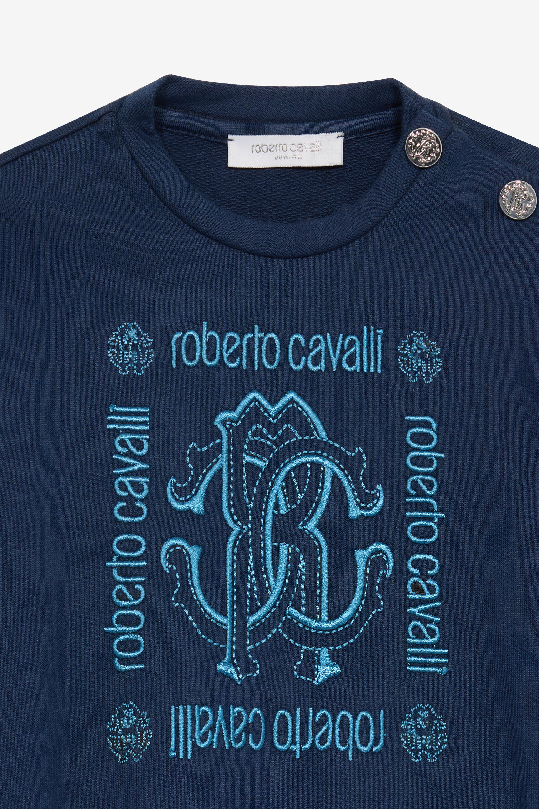 JU Sweatshirt Mit Monogramm Und Logo Dunkelblau UJT670-CF050