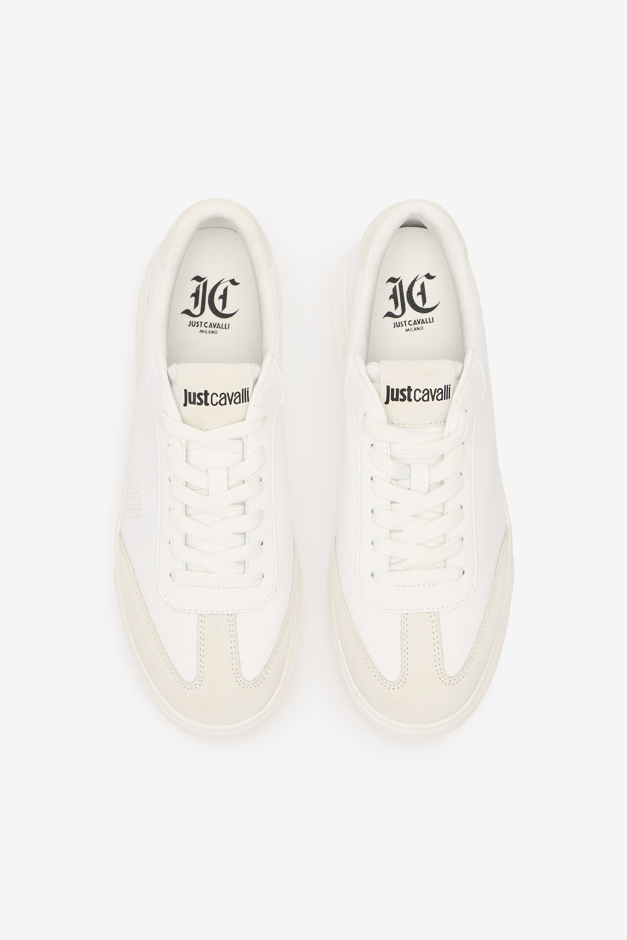 JC Sneakers With Perforated Logo White UFS017-UF292