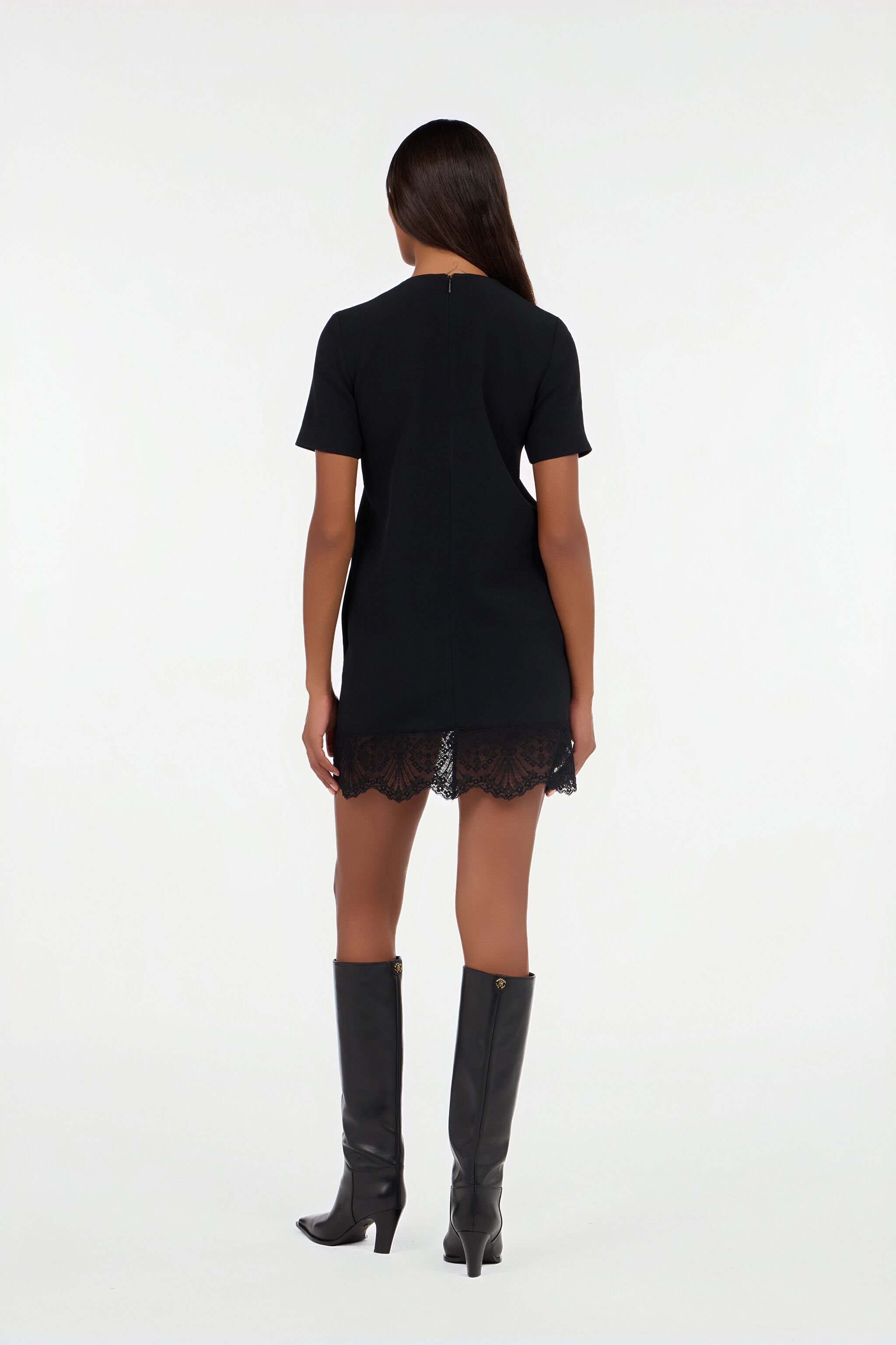 RC Minirobe Avec Dentelle Sur Le Bas Noir VKT135-KU013