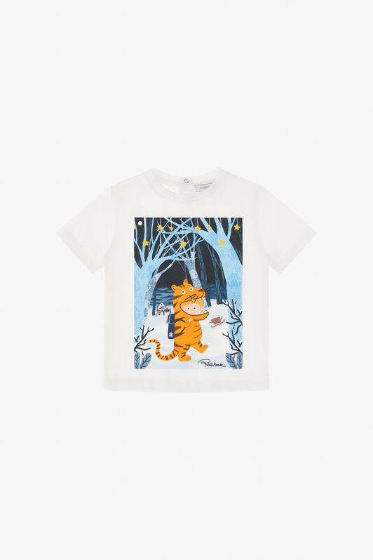 JU Cotton T-Shirt With Print JU Cotton T-Shirt With Print MILKY WHITE TJT632-JD001