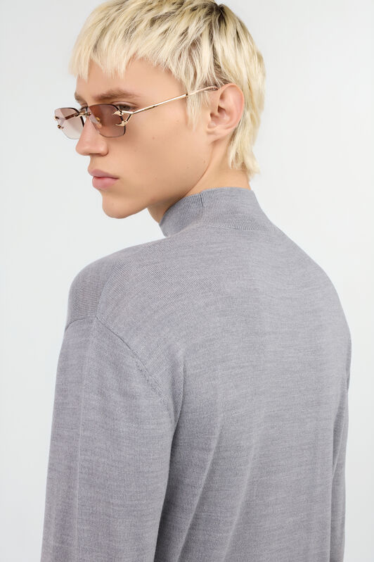 JC Grauer Pullover mit Logo GRIGIO MELANGE VFM003-VF051