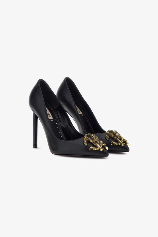 RC Décolleté with Monogram Mirror Snake Black RKS012-PZV10