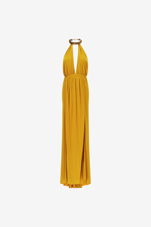 RC Long dress with jewel detail Gelb SKT141-JJ036