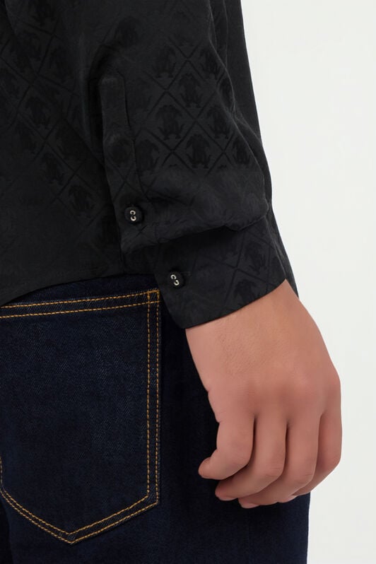 RC Hemd mit Monogramm Mirror Snake Allover BLACK VRT711-RK010