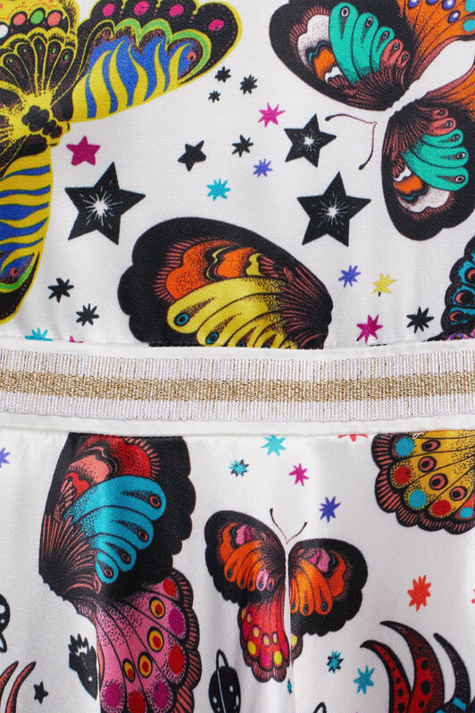 JU Space Butterfly print dress MILKY/MULTICOLOR IJT130-XOQ86