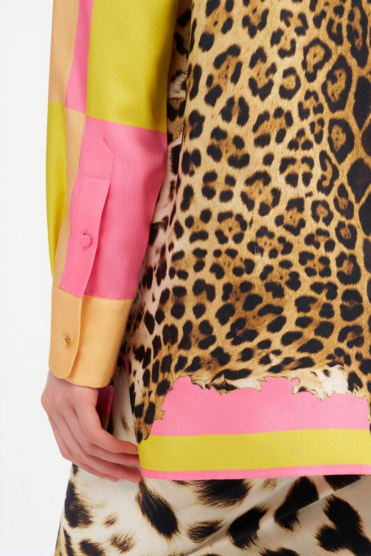 RC Silk Shirt with Pop Horse Print YELLOW WQT704-OZR33