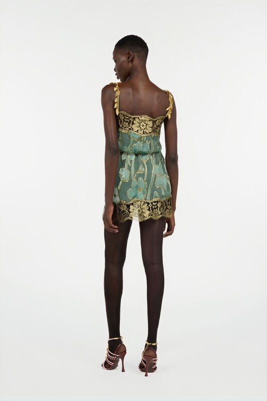 RC Sage Mini Dress With Floral Pattern SALVIA VWT144-FC007
