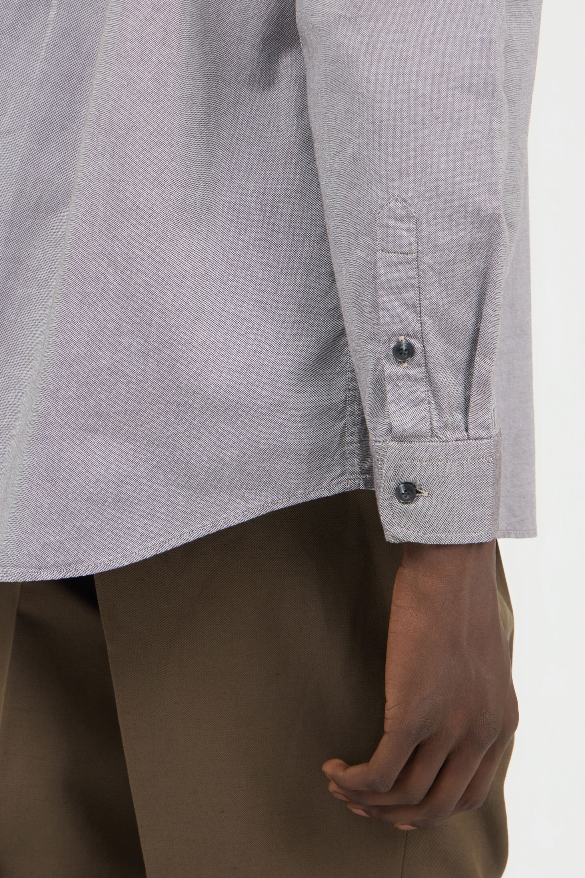 RC Camisa Gris con Bordado Monogram RC BLACK SOT70P-FN006