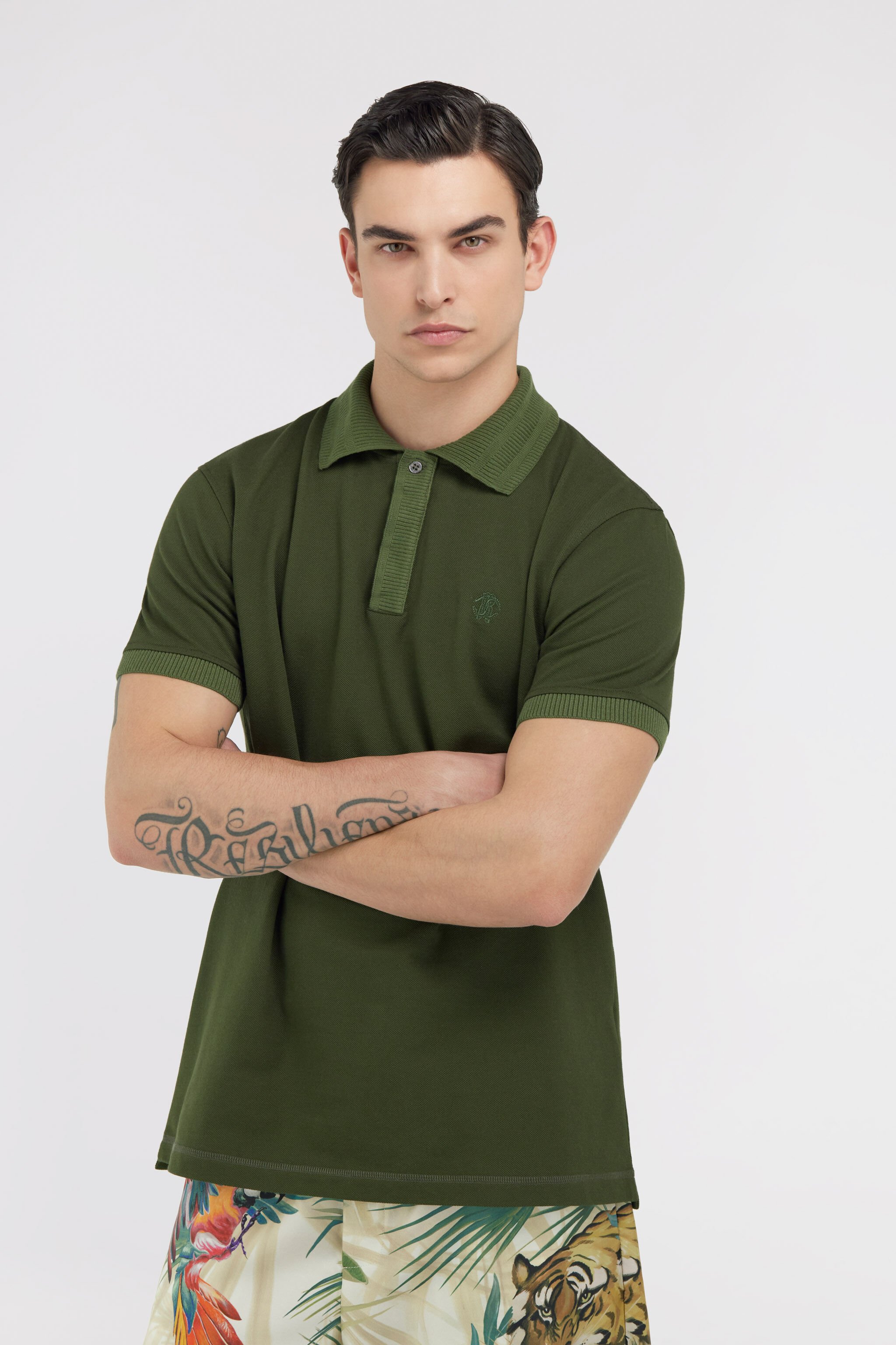 RC RC logo Polo Verde oscuro SRT64B-KB002