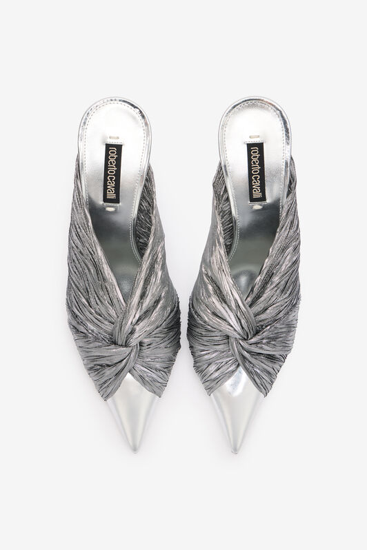 RC Mules With Knotted Detail Silver UKS009-PZF01