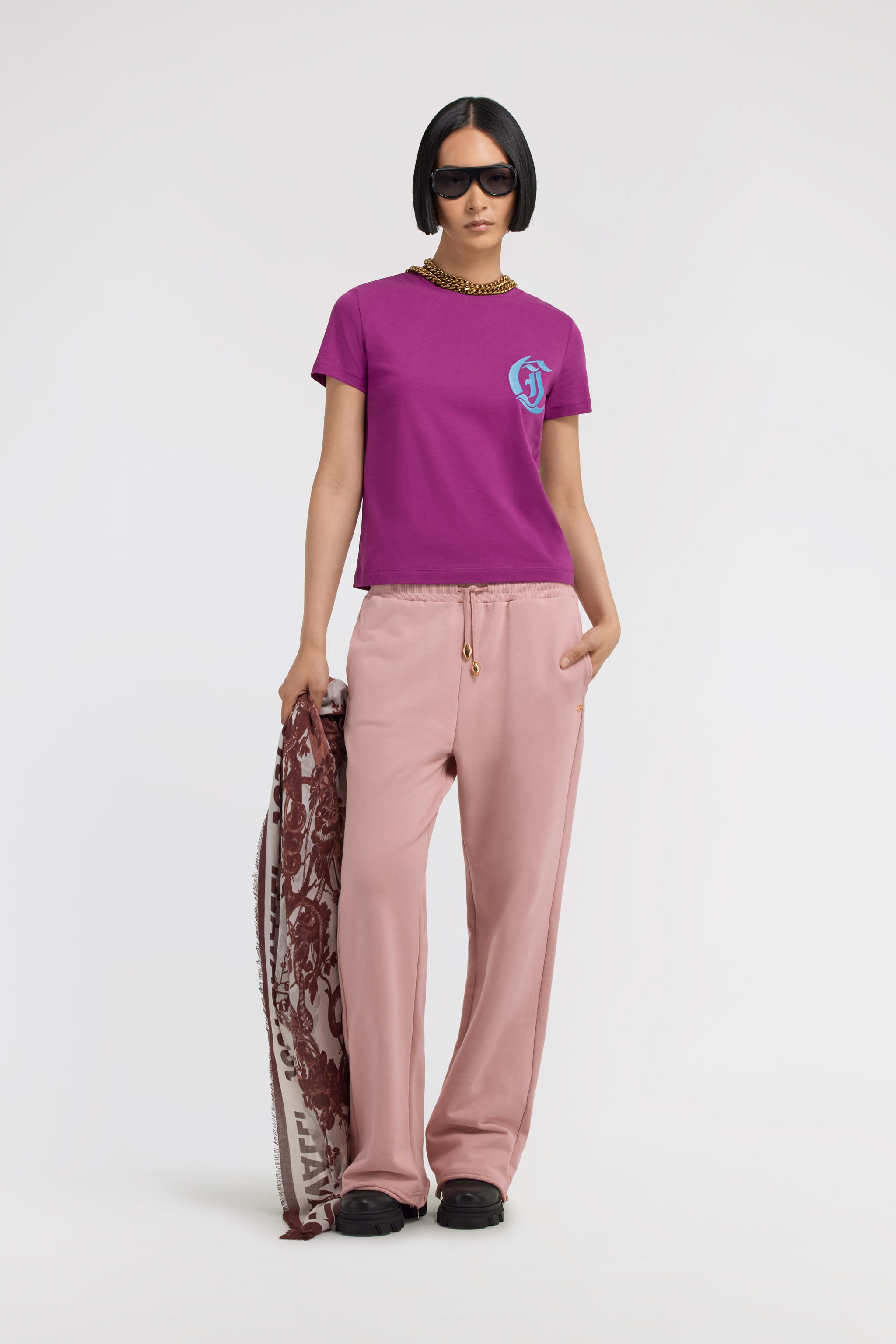 JC Just Cavalli T-shirt Purple TFT108-TF164