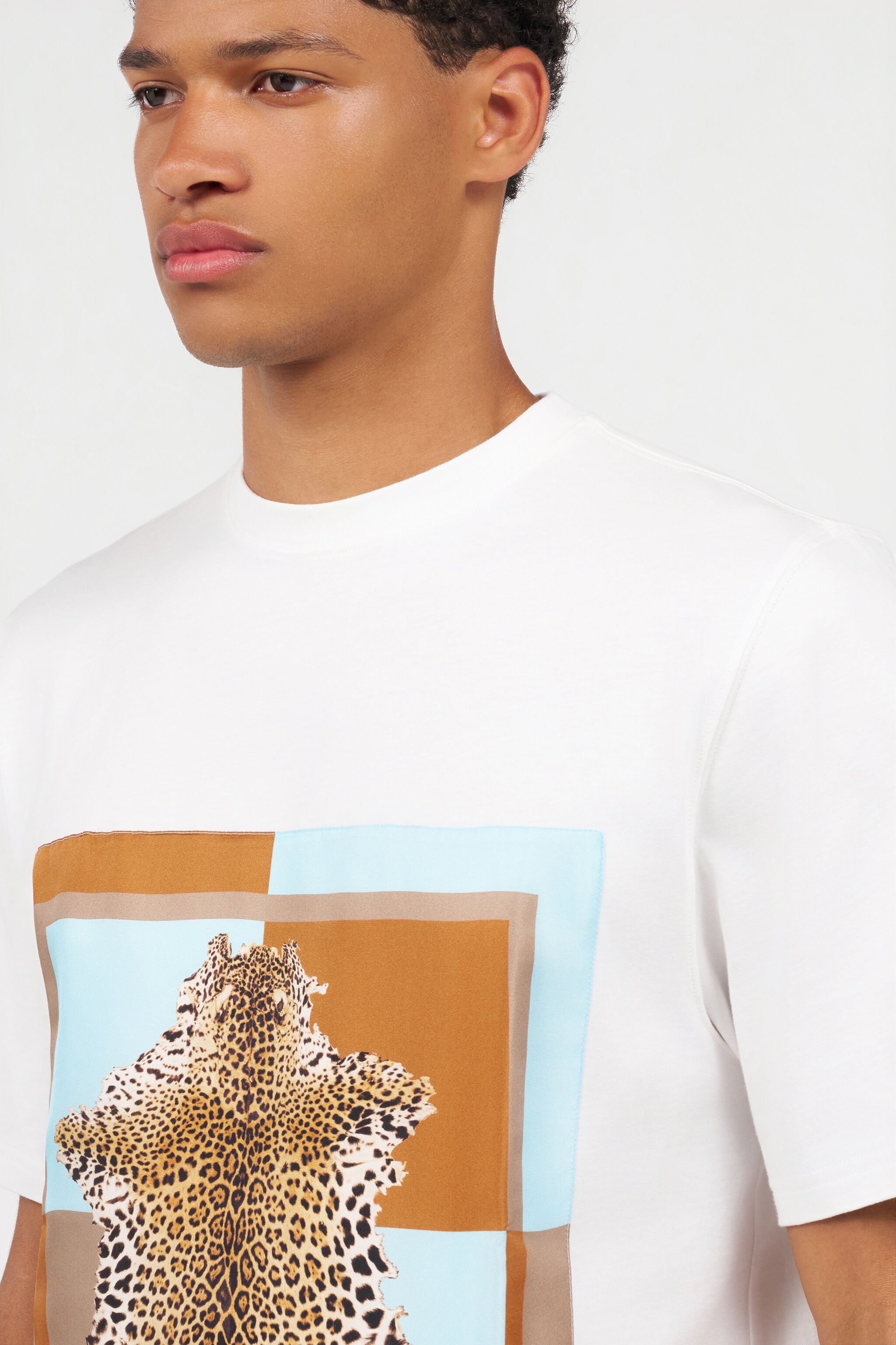 RC T-shirt in Cotone con Stampa Leopardata RC T-shirt in Cotone con Stampa Leopardata WHITE WNT61H-JD060