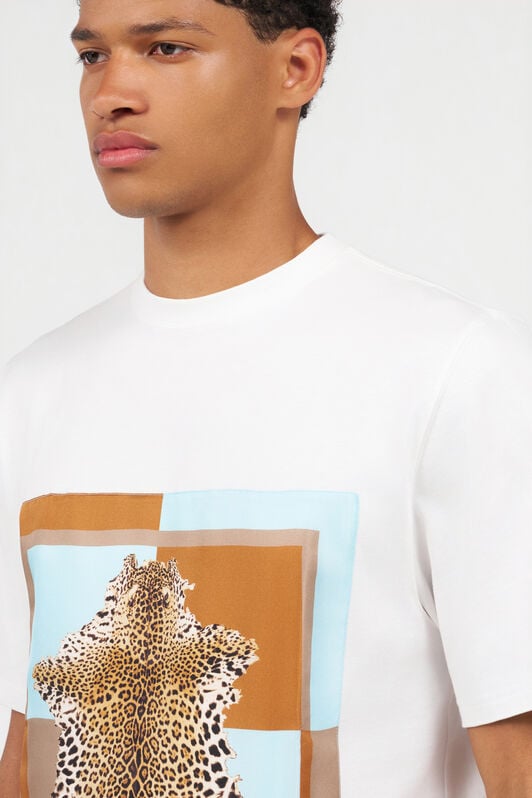 RC T-shirt in Cotone con Stampa Leopardata RC T-shirt in Cotone con Stampa Leopardata WHITE WNT61H-JD060