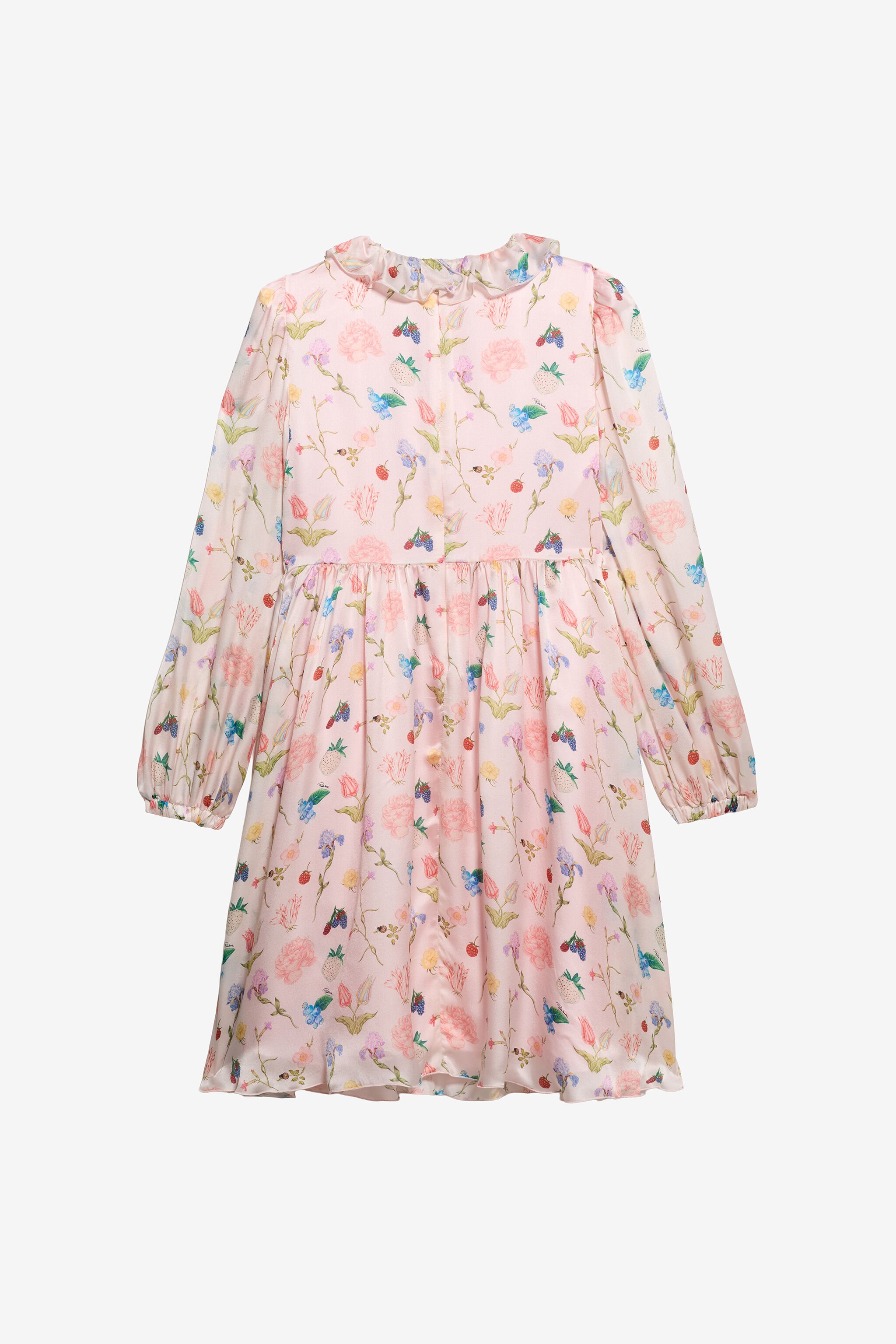 JU Autumn Dream Print Silk Dress BABY PINK TJT10E-2NH91