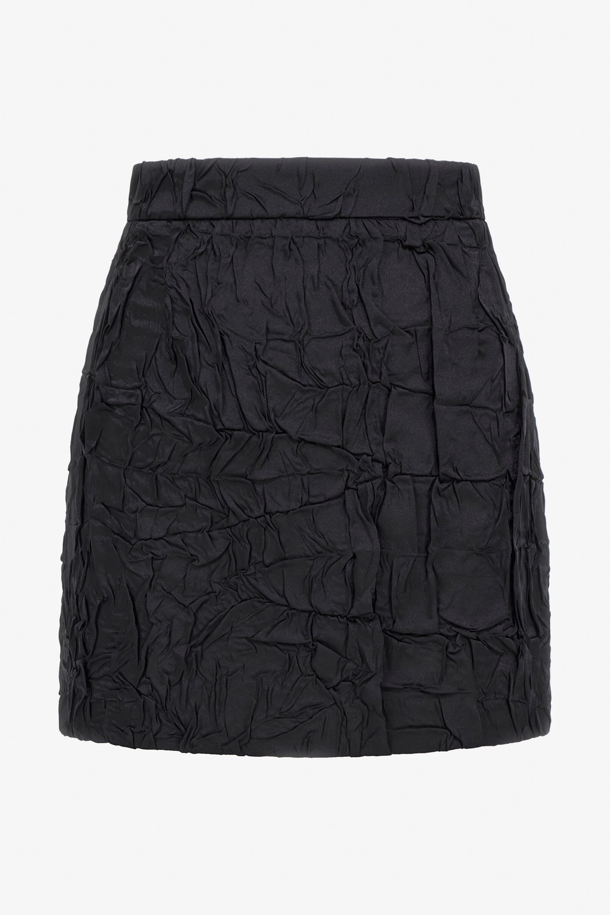 RC Skirt with wrinkled effect Noir TWT302-RD034