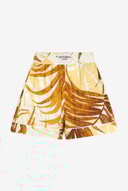 JC Golden Palm Print Shorts DAFFODIL WFT180-WF557