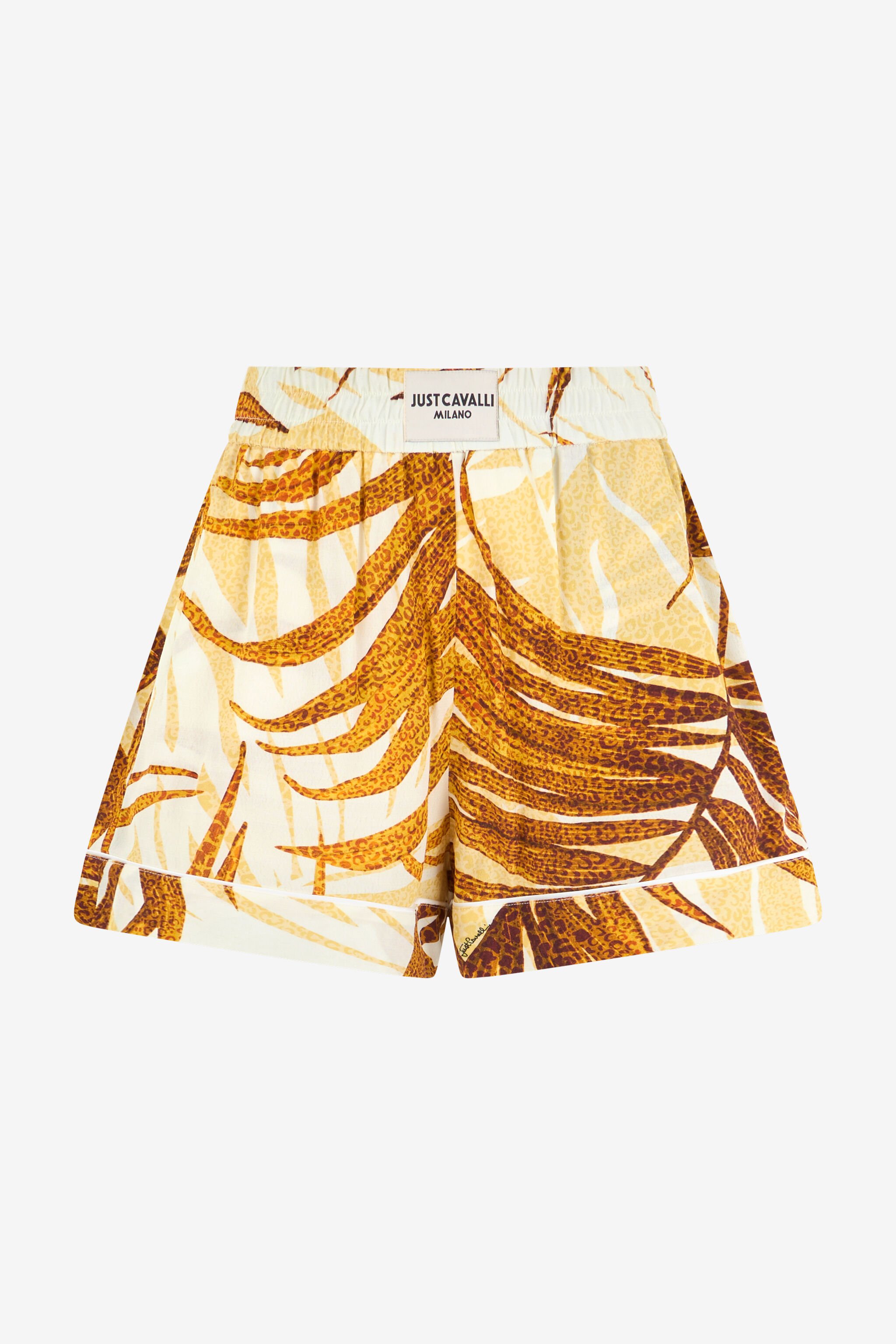 JC Golden Palm Print Shorts DAFFODIL WFT180-WF557