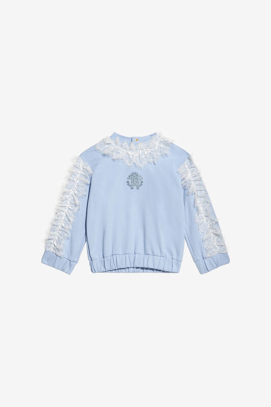 JU T-Shirt With RC Monogram And Golden Logos Light blue UJT666-JD001