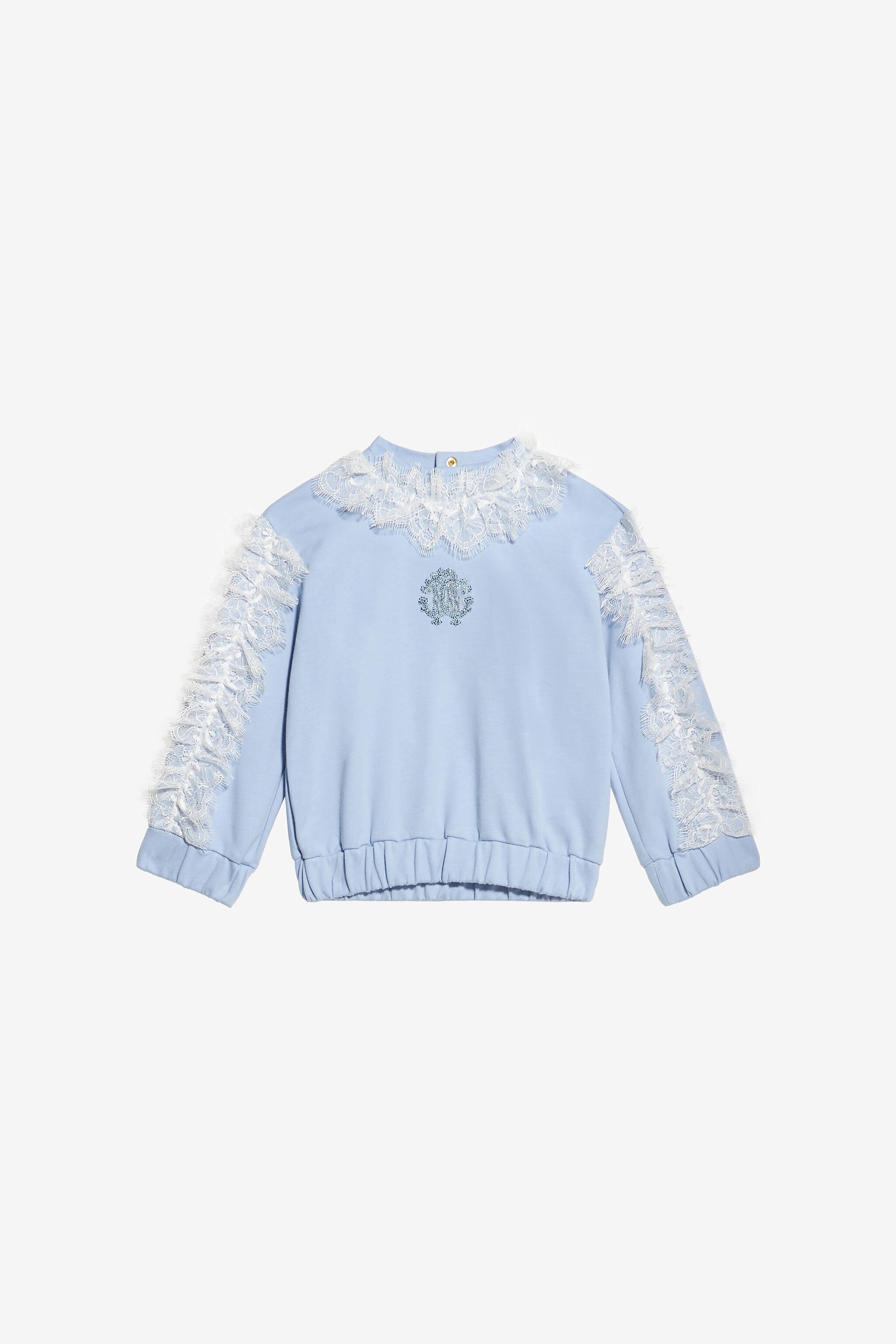 JU T-Shirt With RC Monogram And Golden Logos Light blue UJT666-JD001