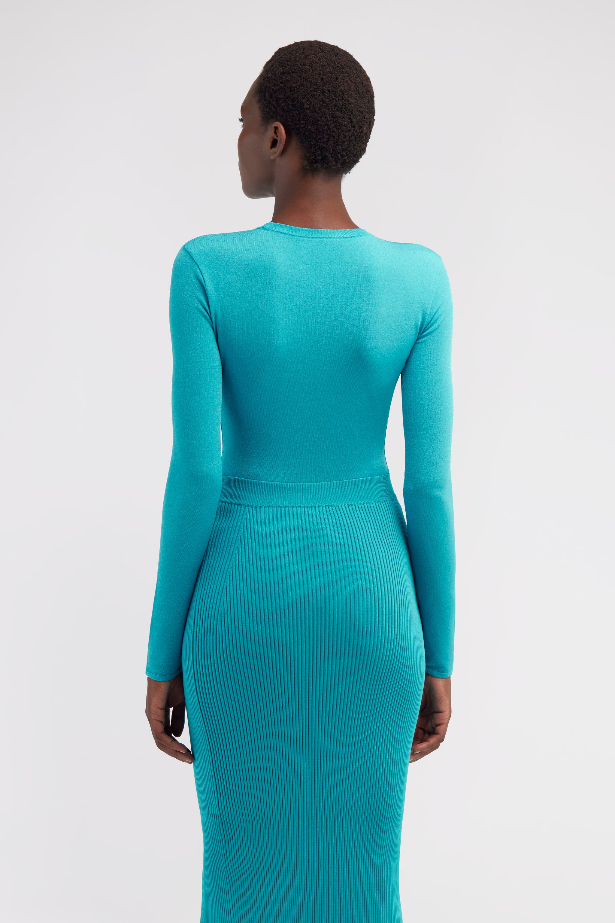 RC Knit top with cut-out Light blue RKM606-MG011