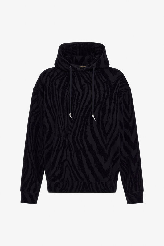 RC Zebra print Sweatshirt Schwarz TRT69E-CF050