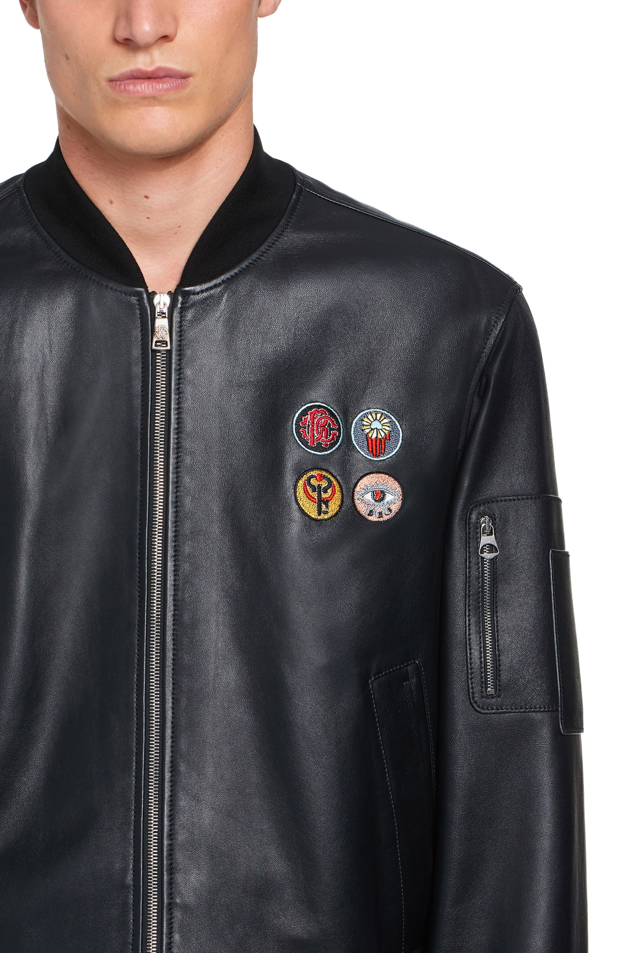 RC Bomber in nappa con simboli portafortuna BLACK INP820-PN001