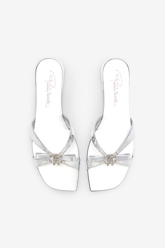 RC Low Sandals With Mirror Snake Monogram Silver UKS008-PZ048