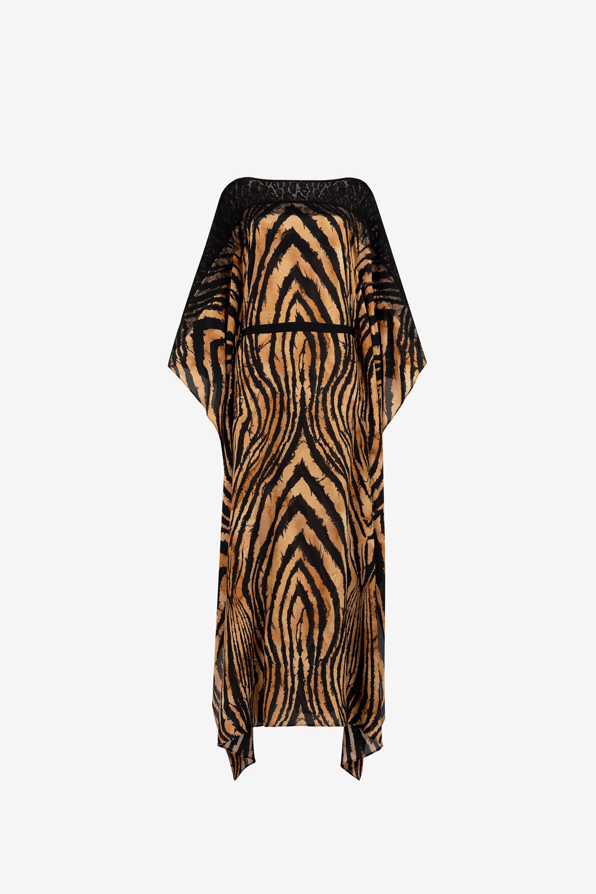 RC Queen Of Sicily-Print Kaftan Brown NQM700-MO011