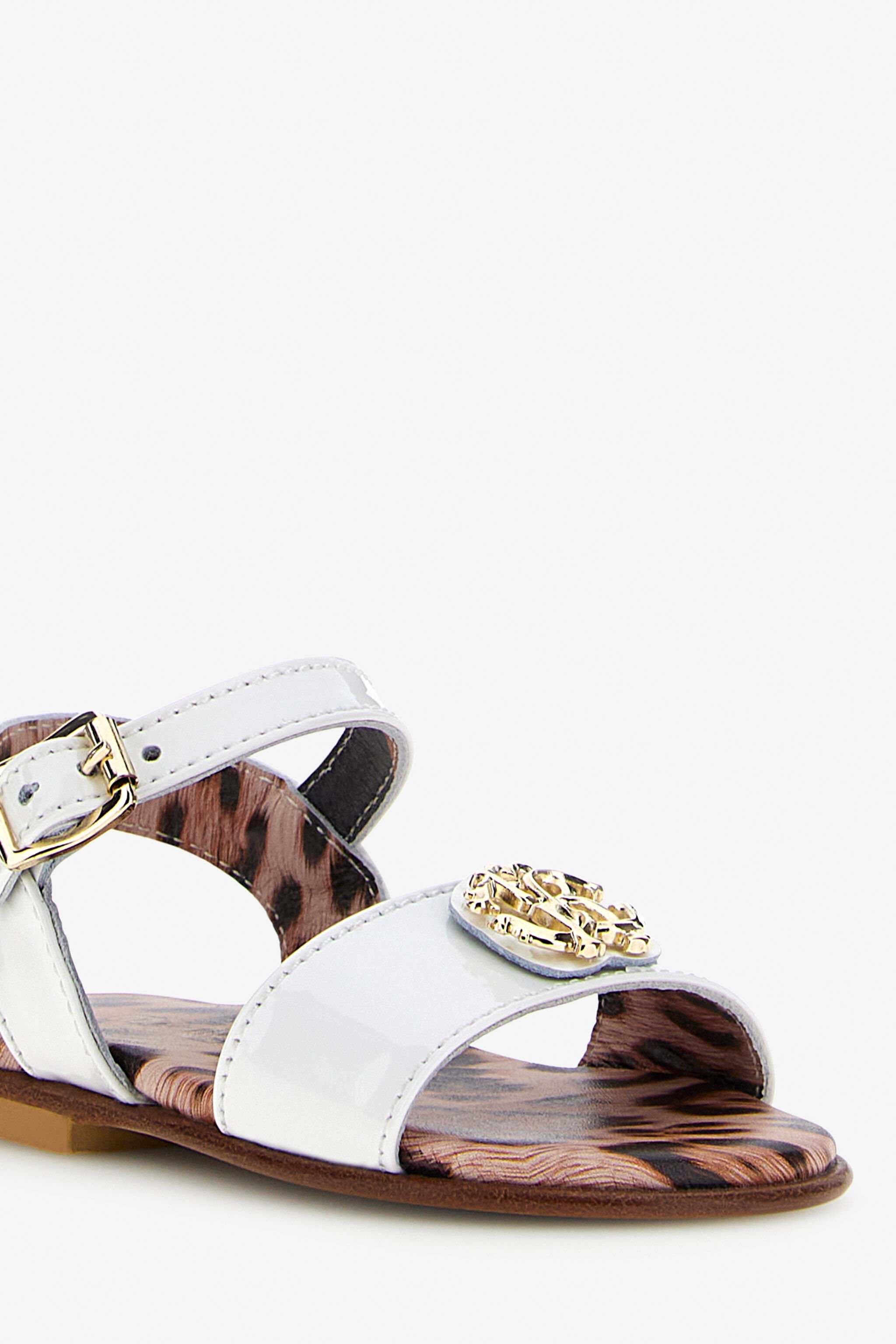 JU RC Logo Sandals White RJS01I-PZJ02