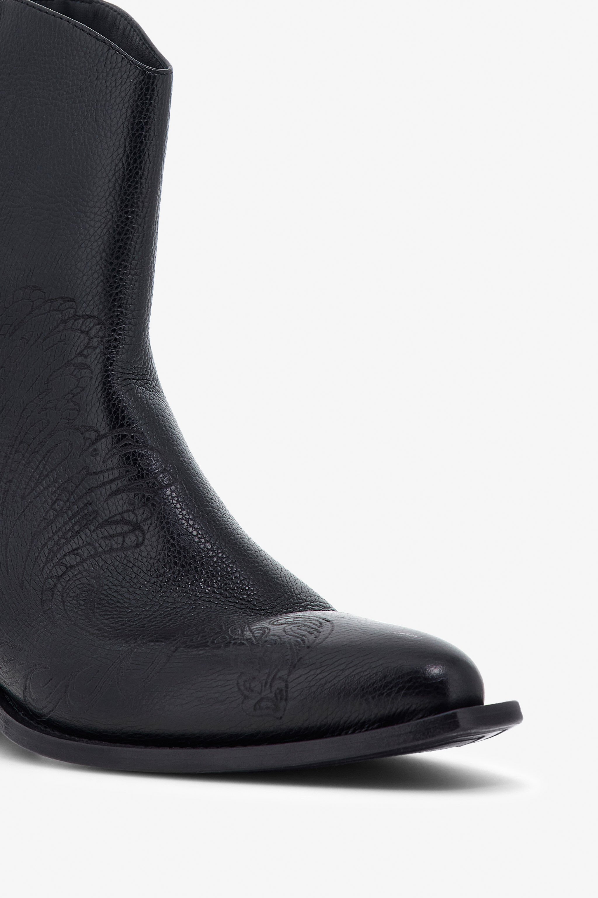 RC Stivaletto textano con dettaglio Fang Nero TRS014-PZ05A