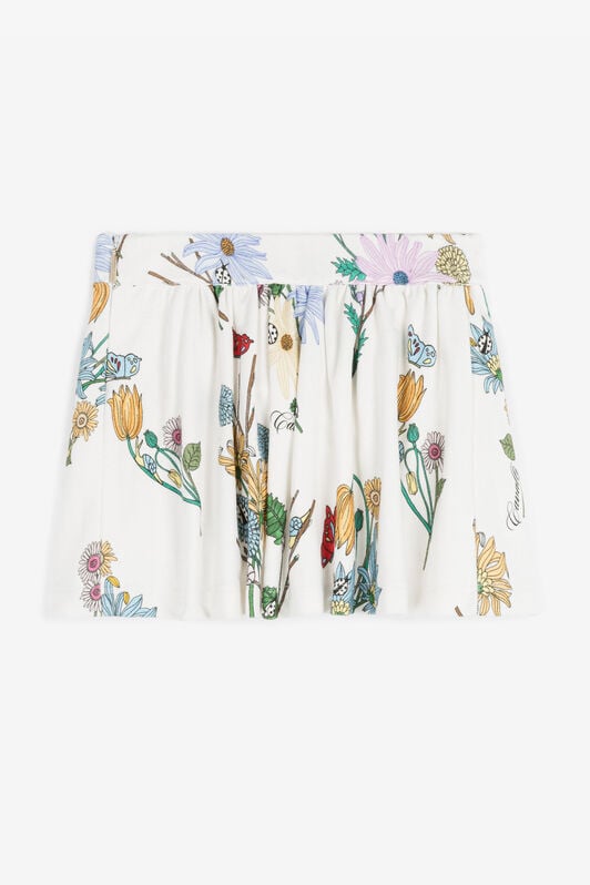 JU Floral-Print Skirt White RJT30A-7GH92