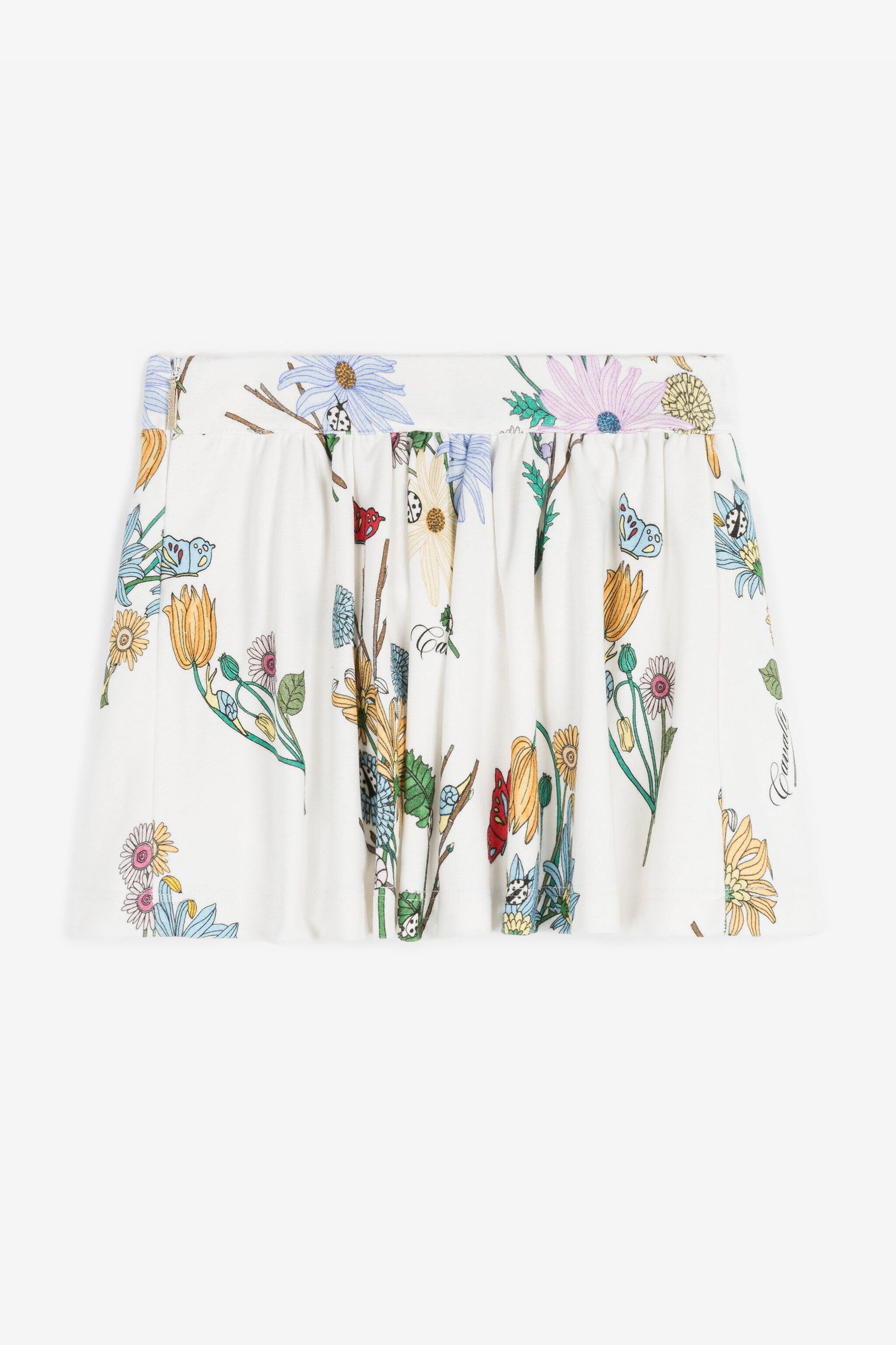 JU Floral-Print Skirt White RJT30A-7GH92