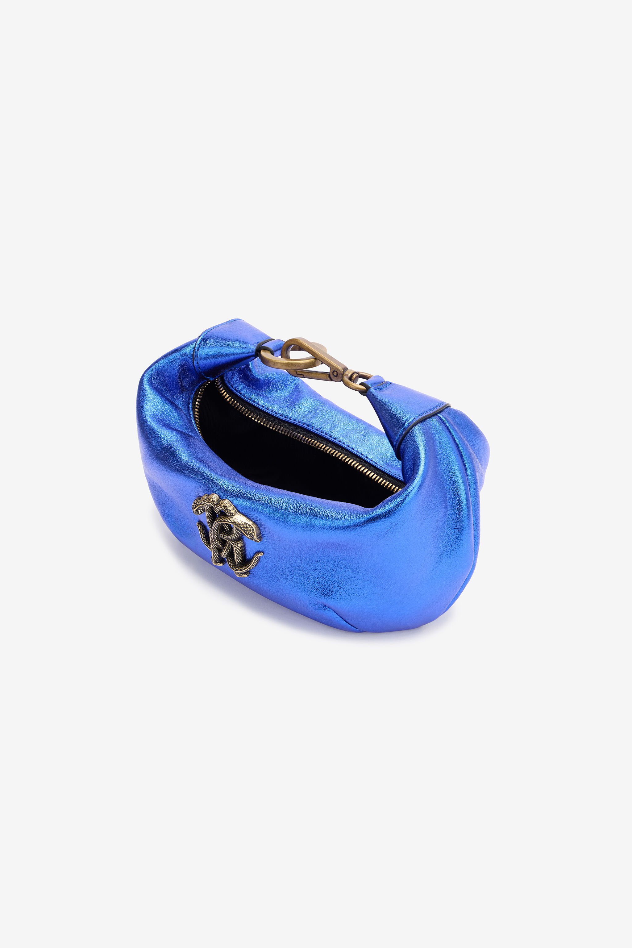 RC Hobo Bag with Mirror Snake Monogram BLUE POB00A-PZ296