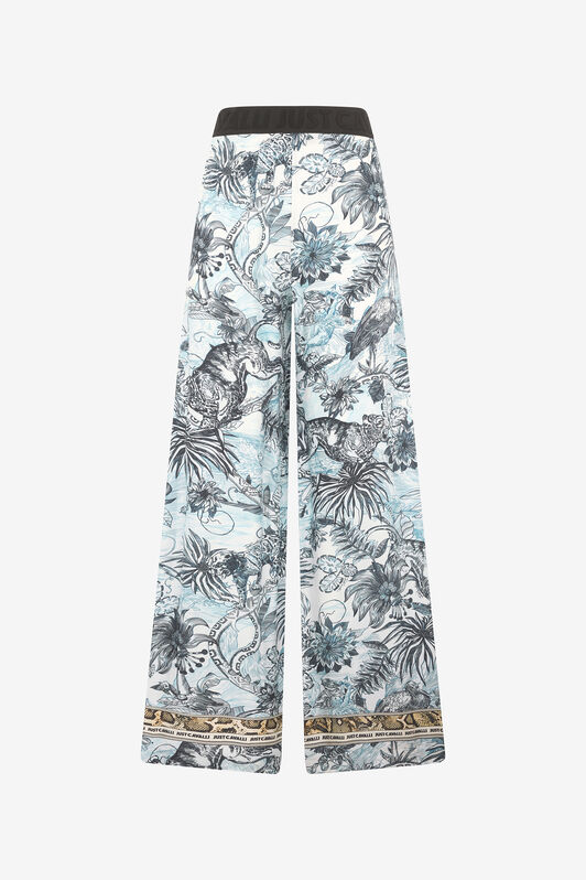 JC Pantalon Palazzo Imprimé Bleu clair UFT092-UF131