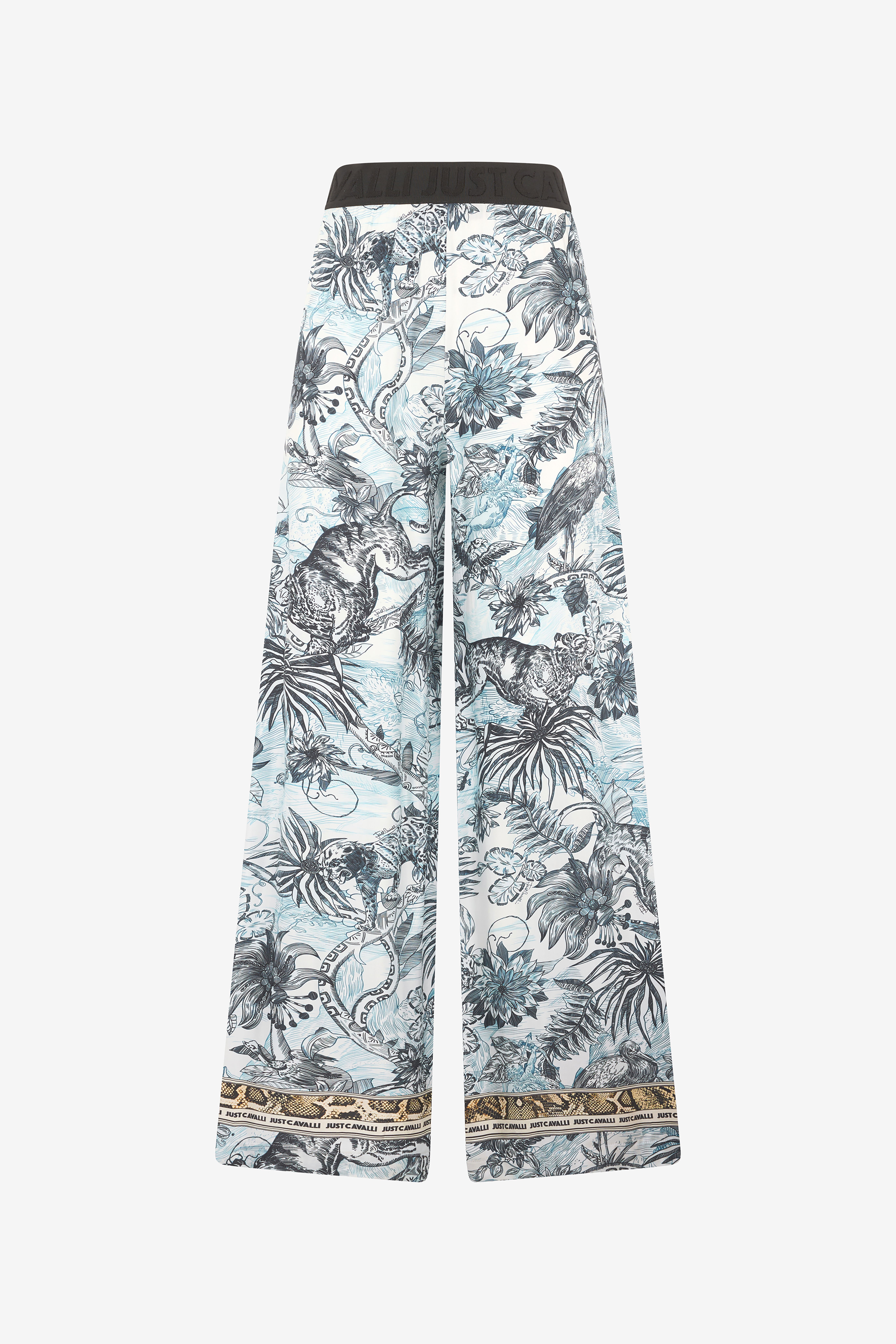 JC Pantalon Palazzo Imprimé Bleu clair UFT092-UF131