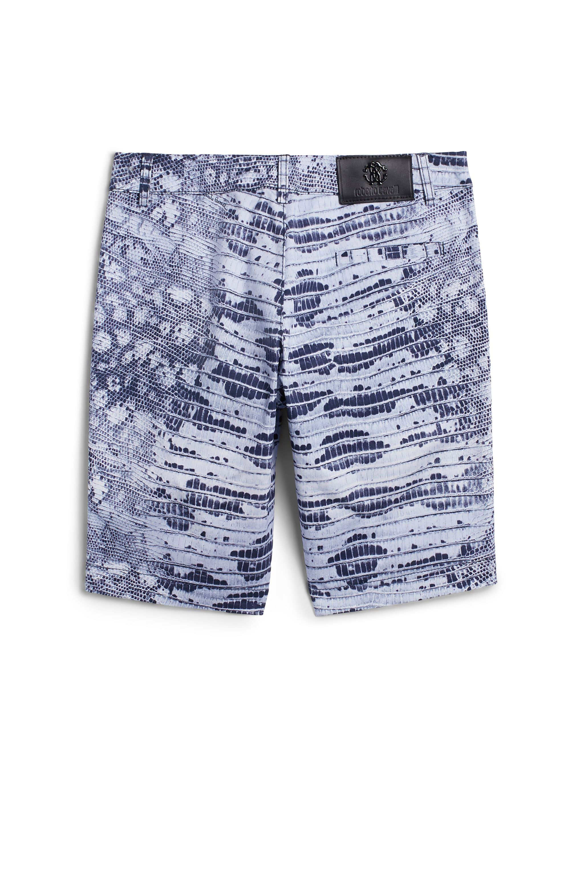 JU Bermuda-Shorts mit Eidechsen-Print LIGHT BLU/BLUE IJT256-FMQ88