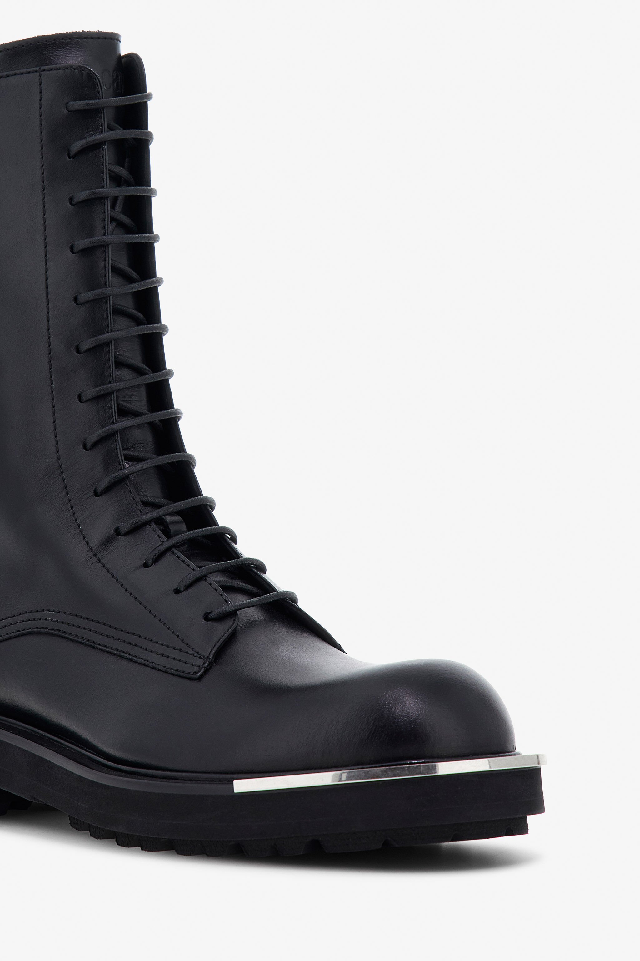 RC Botas De Combate Con Cordones Negras Negro TRS023-PZ03A