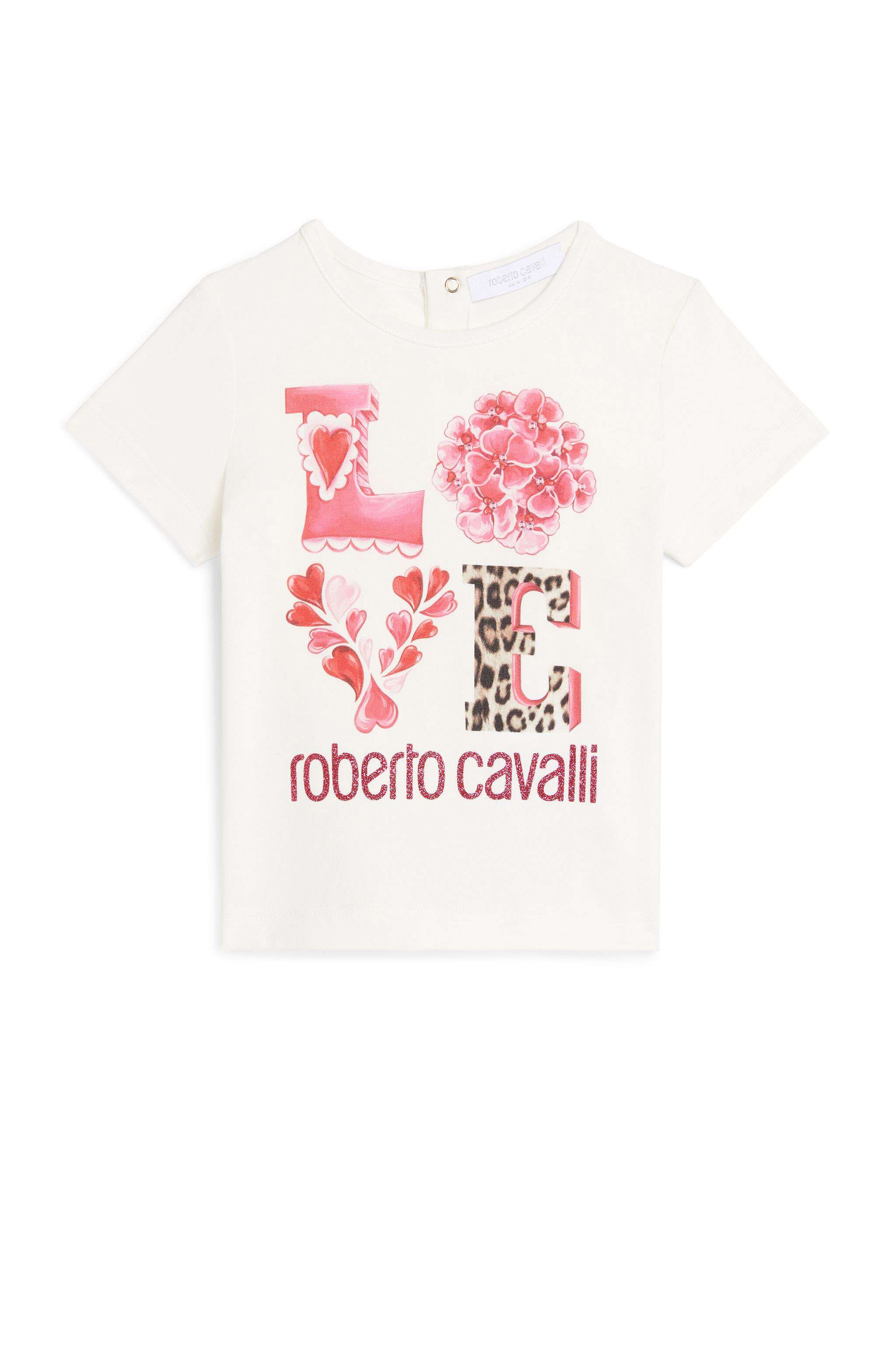 JU Love logo T-shirt MILKY WHITE LJT641-JV025